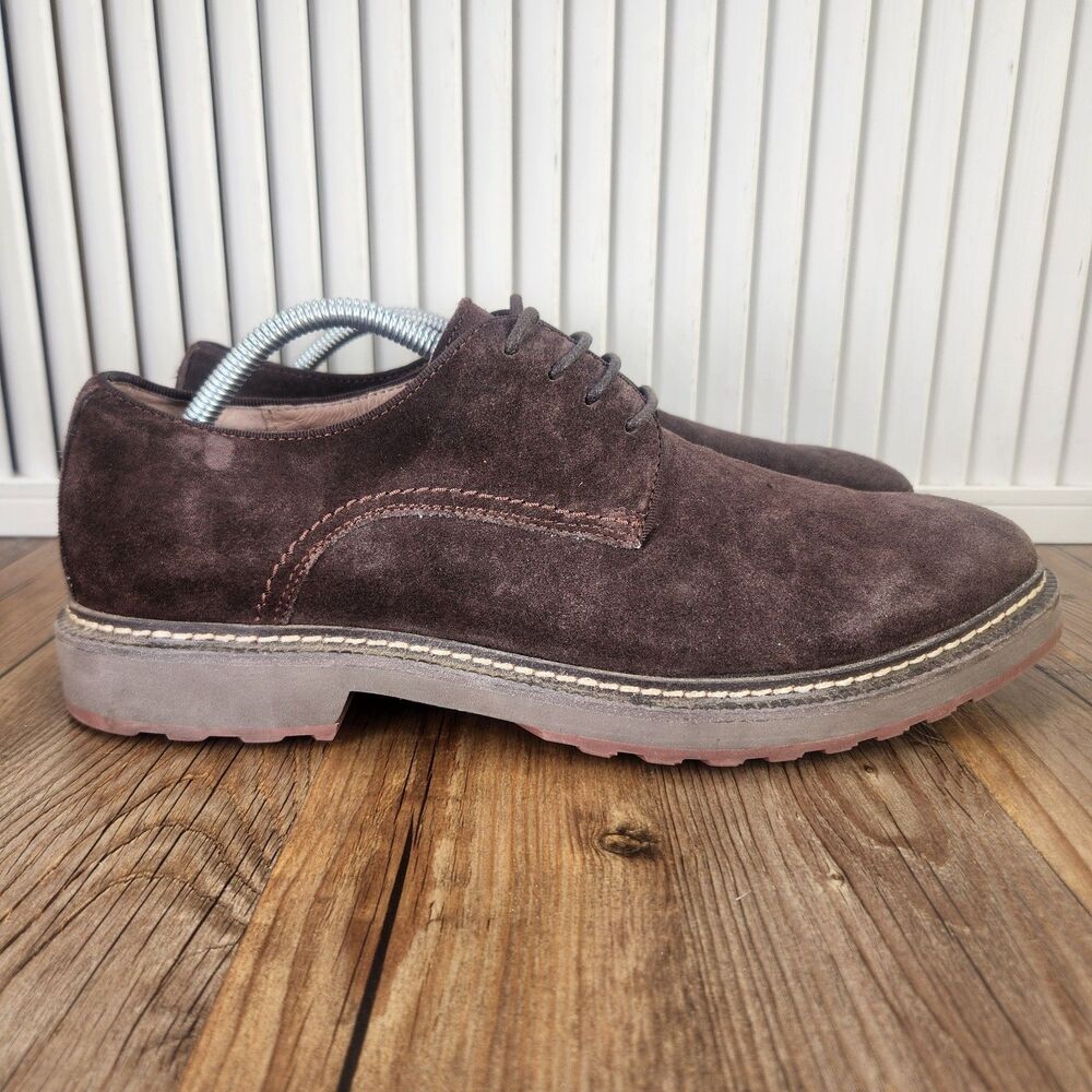 Nordstrom 1901 Mens Size 10.5 M Brown Suede Classic Preppy Oxford Dress Shoes
